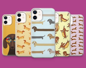 Dachshund Phone Case Wiener Sausage Dog Cover for iPhone 15 14 13 12 11 Xr Samsung S24Ultra S24 S23 S23FE A54 A34 A14 Pixel 8 8A 7A 7Pro 6A