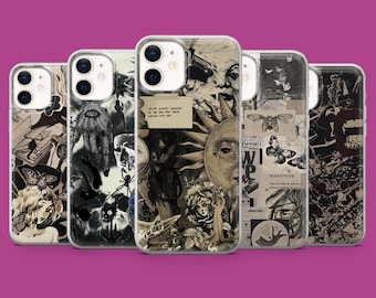 Capa de celular Grunge Horror Gótica Urbana para iPhone 17, 16 Pro, 15, 14, 13, 12, Samsung S26, S25, S24, S23, S22, A57, Pixel 10, 10A, 9A