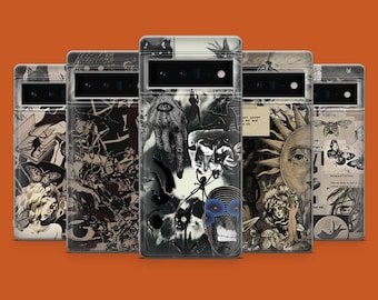Grunge Phone Case Emo Edgy Gothic Cover fits for Pixel 10, 10A, 9Pro XL, 8A, iPhone 17, 16 Pro, 15, 14, Samsung S26, S25, S24, S23, A57, A17