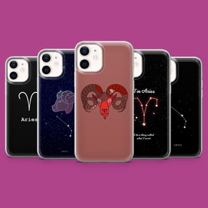 Aries Horoscope Phone Case Aries Sign Astrology Cover for iPhone 17 16 15 14 13 12 11 Samsung S25Ultra S24 S23 A55 A16 Pixel 10 Pro 9A 8A 7A
