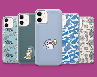 Tirita Personalised Phone Case for iPhone 14 13 12 11 SE Ocean Life Sea  Animals