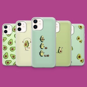 Custodia per telefono Avocado Superfood Fresh Cover adatta per iPhone 16 15 14 13 12 11 Samsung S25Ultra S24 S23FE A55 A35 A16 Pixel 9 9Pro 8 8A 7A
