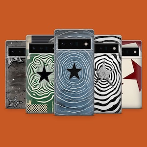 Grunge Stars Phone Case Y2K Horror Shining Luminous Cover fits for Google Pixel 10 Pro 9 8A 7A iPhone 17 16 15 14 13 12 Samsung S25 S24 S23
