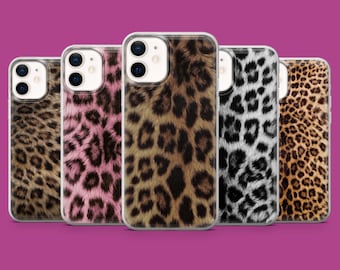 Funda con estampado de leopardo para iPhone 17, 16 Pro, 15, 14, 13, 12, Samsung S26, S25, S24, S23, S22, A57, Pixel 10, 10A, 9A