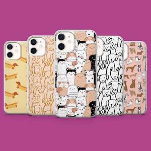 Dachshund Phone Case Fluffy Dog Cover for iPhone 17 Air 16 15 14 13 12 11 Samsung S25Ultra S24 S23FE A55 A35 A16 Pixel 10 Pro 9A 8A 7A
