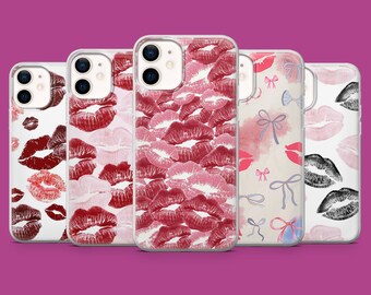 Kiss Mark Phone Case Lipstick Kisses Cover for iPhone 17, 16 Pro, 15, 14, 13, Samsung S26, S25, S24, S23, S22, A57, A17, Pixel 10, 10A, 9A