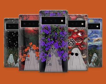 Haunting Phone Case Ghost Red Eye Cover for Pixel 10, 10A, 9Pro XL, 8A, iPhone 17, 16 Pro, 15, 14, Samsung S26, S25, S24, S23, A57, A56, A17