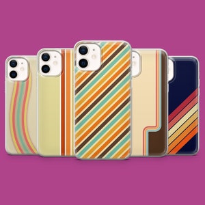 Retro Stripes Phone Case Vintage Line Cover fits for iPhone 17 16 15 14 13 12 11 Samsung S25Ultra S24 S23FE A55 A35 A16 Pixel 10 Pro 9A 8A 7