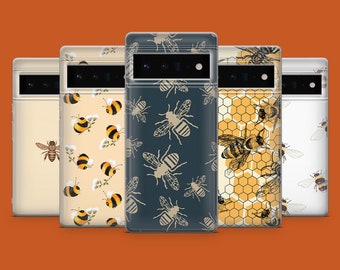 Honey Bee Phone Case Queen Bee Hülle passend für Google Pixel 8 8A 8Pro 7 7Pro 7A 6 6A 6Pro 5A iPhone 15 14 13 12 11 Pro Max X Xr