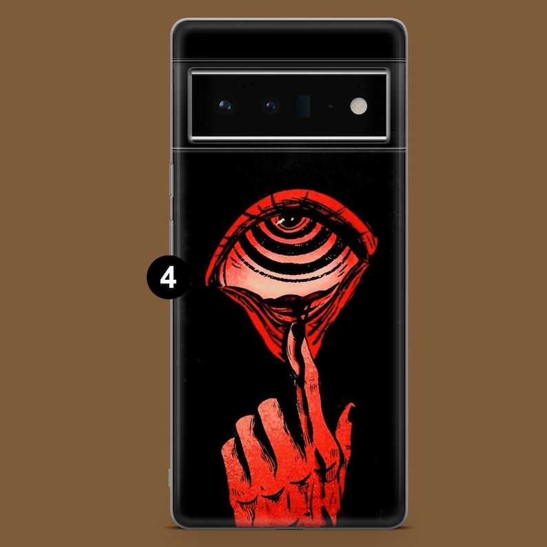 Horror telefoonhoesje Goth Gore Eyes Cover voor Pixel 10, 10A, 9Pro XL, 8A, iPhone 17, 16 Pro, 15, 14, Samsung S26, S25, S24, S23, A57, A17, A16 4