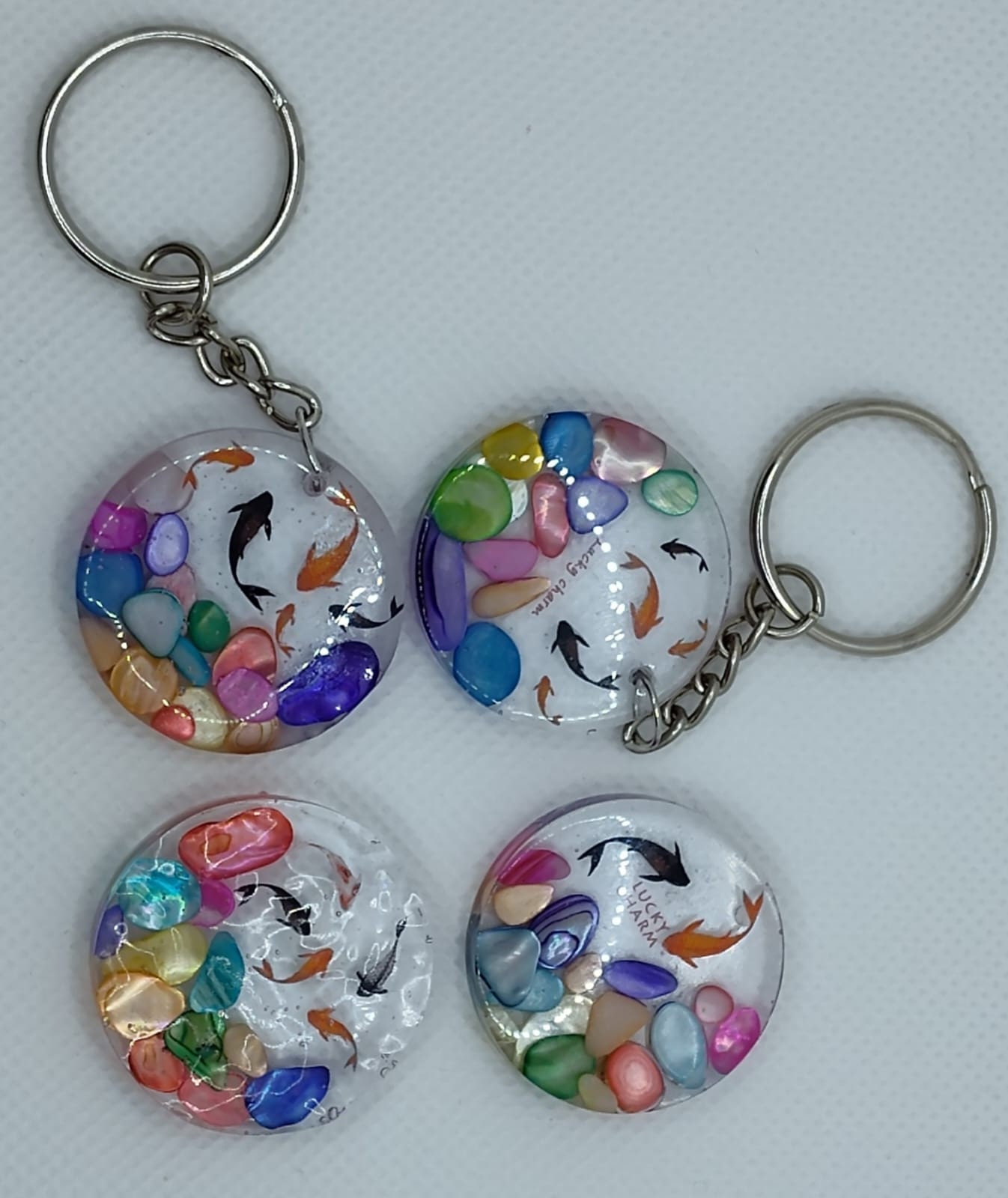 Fish Keychain Designs Handmade Koi Fish Keychain Backpack Charm Resin Art - Etsy