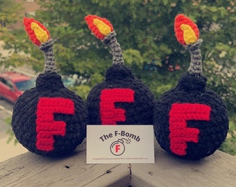 Crochet F Bomb pattern - Crochet Bomb Pattern - Adult Gift Ideas - Gag Gift Pattern