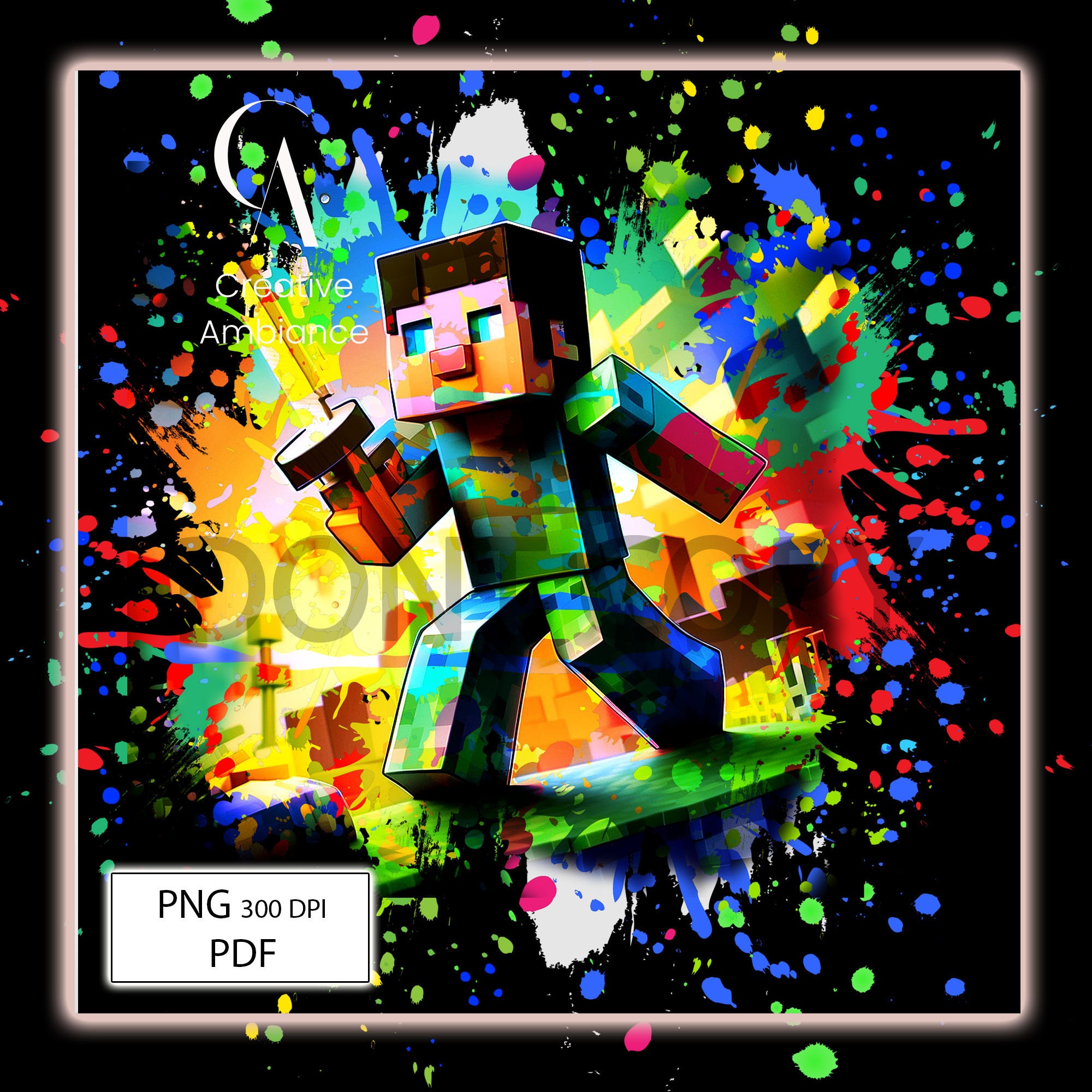 Minecraft PNG-PDF, Minecraft Clipart, Minecraft Shirt , Minecraft ...