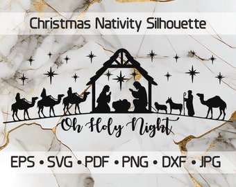 Glorious Nativity Silhouette Digital Download - Perfect for Cricut & Silhouette