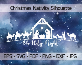 Glorious Nativity Silhouette Digital Download - Perfect for Cricut & Silhouette