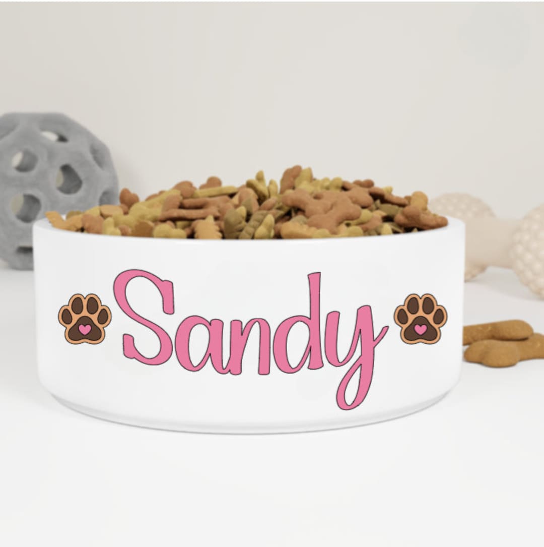 Personalized Pet Food Bowl for Dog, Cat, Furbaby, Puppy, Kitten