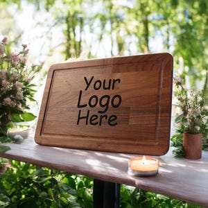 Engraved Logo Board, Restaurant Branding, Custom Cutting Board, Logo Cutting Board, Corporate Gift, Client Gift,Promotion Gift,Customer Gift