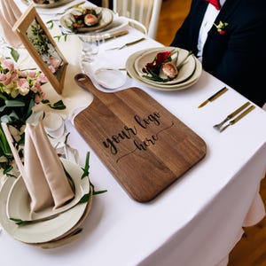 Custom Cutting Board, Logo Cutting Board, Personalized Gifts, Charcuterie Board, Gift for Customer, Housewarming Gift, Custom Logo Board