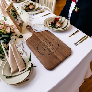 Engraved Cheese Board, Company Logo Board, Personalized Cutting Board, Gift for Client, Business Branding, Walnut Cutting Board,Custom Gifts