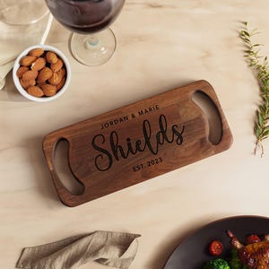 Personalized Couple Cutting Board Wedding Gift, Custom Cutting Board, Engagement Gift for Couple, Engraved Cutting Board, Housewarming Gift