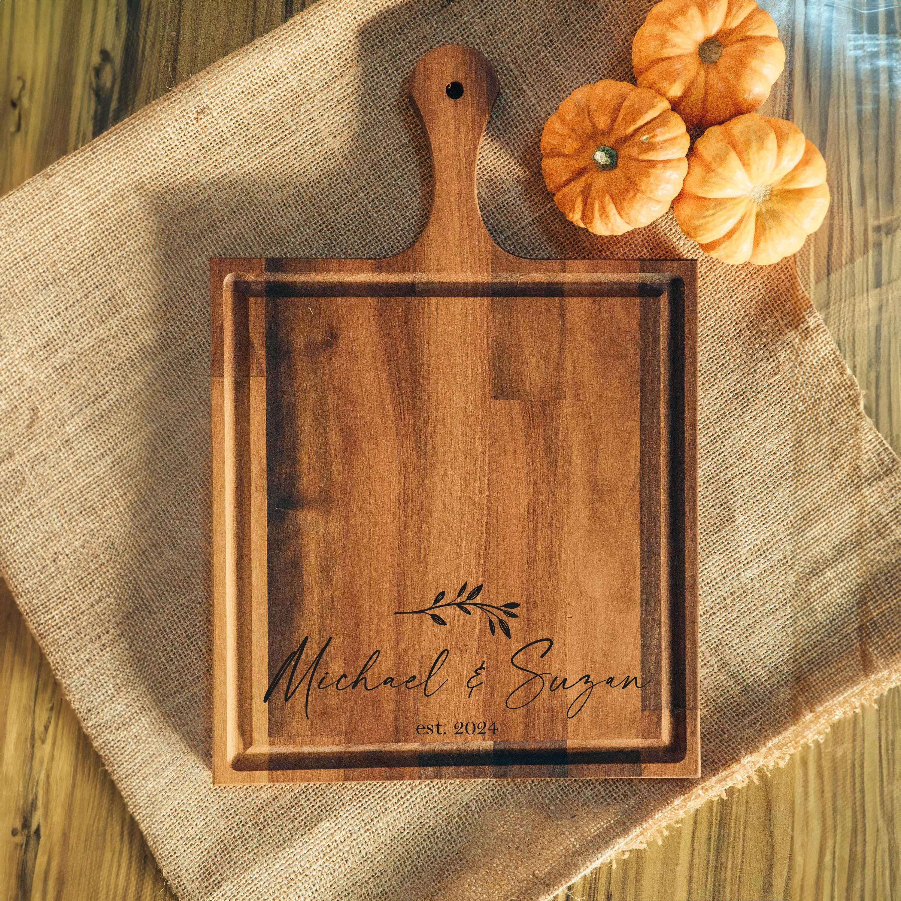 Personalized Wedding Gift | Custom Cutting Board for Couple | Unique Engagement or Newlywed Charcuterie Keepsake