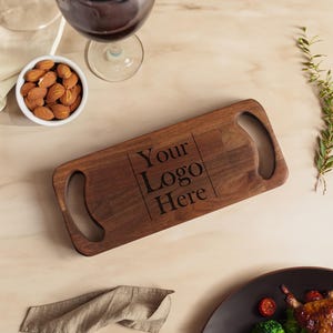 Personalized Cutting Board, Custom Cheese Board, Logo Board, Walnut Cutting Board, Gift for Client, Housewarming Gift, Business Gift