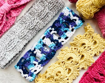 Crochet Headband Pattern Bundle: Easy DIY Women's Accessories (PDF)