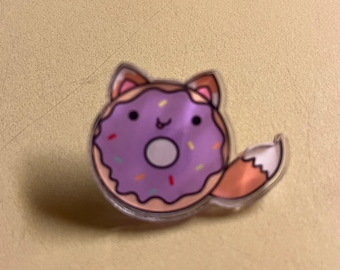 Donut fox pin