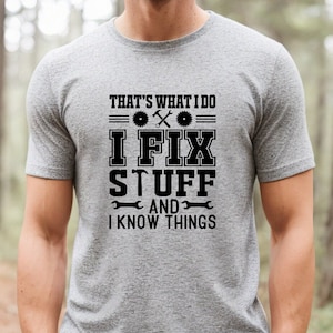 Ich repariere Sachen T-Shirt, Handyman T-Shirt, Mechaniker Tshirt, Geschenk für Papa Opa Handyman