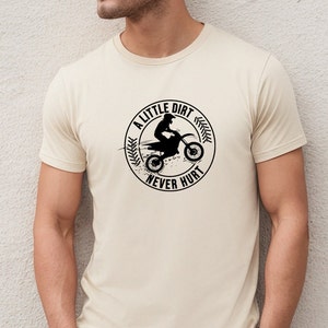 Fietsen T-shirt, heren motorfiets T-shirt, motorcross shirt, Pit Bike T-shirt mannen, offroad fiets T-shirt, raceshirt, vuil nooit pijn, cadeau voor hem
