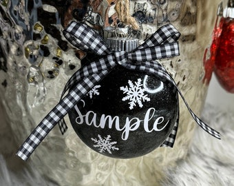 Adornos navideños, Adornos con nombre, Adornos personalizados, Adornos con purpurina, Bombillas para decoración del hogar, Adornos navideños