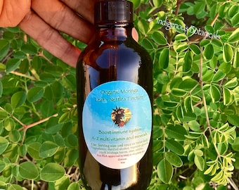Organic Moringa Nettle Leaf Tincture: Vegan Herbal Extract