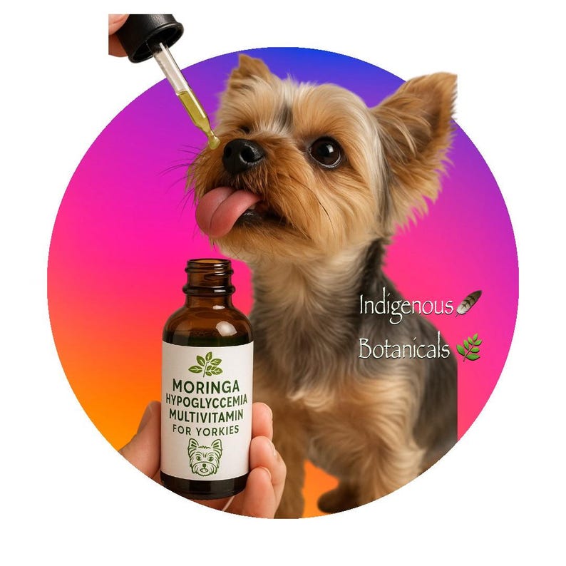 Organic Moringa Tincture for Yorkies, Hypoglycemia & Multivitamin Support * Moringa Drops for Yorkies and Toy Dogs * Pet Supplements image 7
