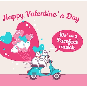 Leuke afdrukbare kaart voor Valentijnsdag | Direct downloaden | Perfect voor hem/haar | Digitale liefdeskaart