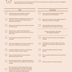 Household Safety Checklist Template: Printable Home Security Planner