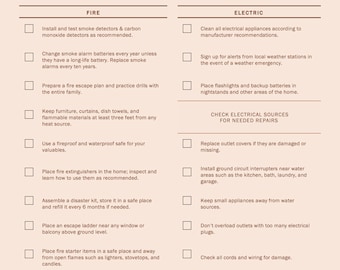Household Safety Checklist Template: Printable Home Security Planner