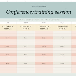 Event Schedule Template: Conference Agenda Planner
