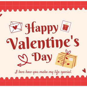 Afdrukbare Valentijnsdagkaart met liefdesbericht | Direct downloaden | Digitale kaart voor je geliefde