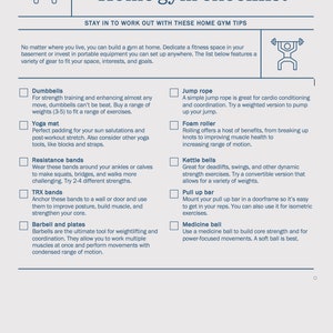 Lista kontrolna sprzętu do domowej siłowni: Spersonalizowana przestrzeń do ćwiczeń (wersja cyfrowa do pobrania)