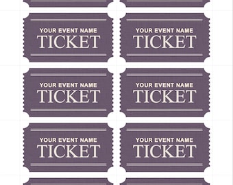 DIY Printable Ticket Template | Editable Tickets for Parties & Events | Instant Download
