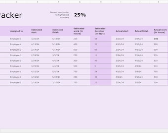 Project Tracker Excel Template | Team Task & Project Management Spreadsheet