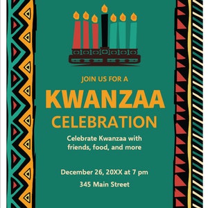 Customizable Kwanzaa Celebration Flyer Template