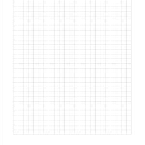 May include: A blank white grid paper sheet with evenly spaced lines.