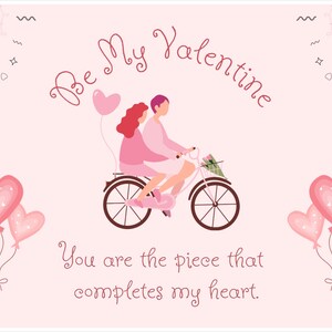 Biglietto d'amore stampabile per San Valentino / Digitale e personalizzabile / Download immediato per una stampa rapida