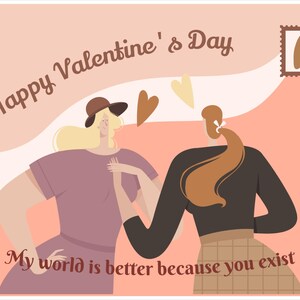Valentijnsdagkaart / afdrukbare liefdeskaart / digitaal valentijnscadeau / instant downloadkaart / romantische kaart voor hem/haar