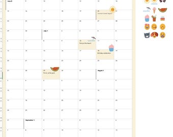 Summer Planner Excel Template | Family Activities & Vacation Calendar