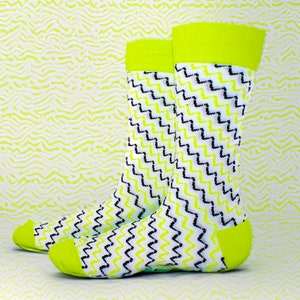 mens neon dress socks Sakusock Men's Colorful Combed Cotton Crew Socks Dress Neon Vivid Color Sport Crazy Fashion Socks 4-pack (11-14, Yellow)