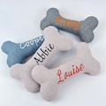 Personalized Bone Pet Toy, Custom Embroidered Dog toy, Pet Name toys, Gift for Pet Owner, New Puppy Gift, Gift for Dog Mom, Birthday gift