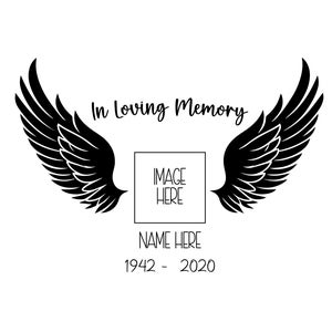Dans un doux souvenir, Svg du jour du souvenir, Svg ange, personnalisable, usage commercial, fichier Svg pour Cricut, bien-aimé PNG, téléchargement immédiat, png, eps