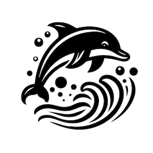 Delphin SVG-Bundle, Delphin Cricut, Ozean Szene Dekor, Delphin Vektor, Delphin Schnittdateien, Delphin Clipart, Meeresleben svg, Vektor